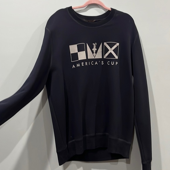 Louis Vuitton Men's Large Navy Blue LV America's Cup Crewneck